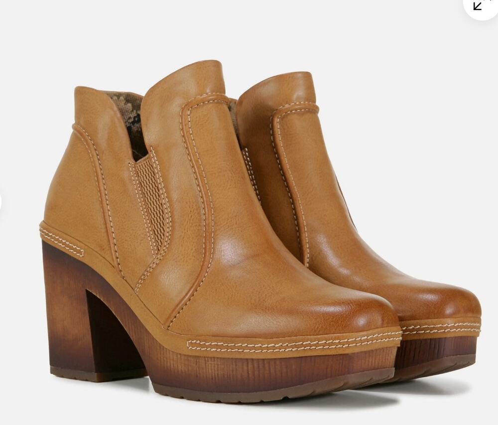 New! Kork-ease Robin Clog Bootie Tan Brown size 8